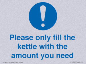 Please only fill the kettle with the amount you need